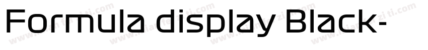 Formula display Black字体转换